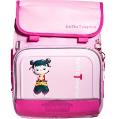 تصویر کوله پشتی مدرسه ای نزهاتونگ هوآ رنگ صورتی NeZhaTongHua 