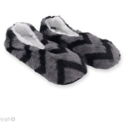 تصویر پاپوش پشمی مردانه کف استپدار طرح زیگزاگ 