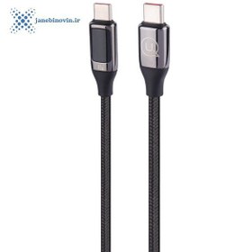 تصویر کابل USB-C یوسمز مدل SJ546 طول 1.2 متر مشکی کابل تبدیل USB-C به USB-C USB-C