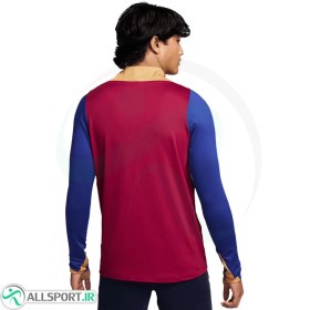 تصویر ست نیم زیپ شلوار بارسلونا Barcelona 2024-25 Blue Red Tracksuit 