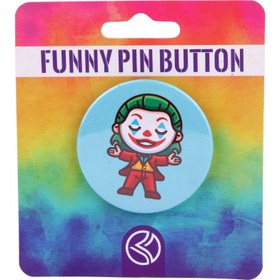 تصویر پیکسل سنجاقی Joker زمینه آبی Joker Blue Background Design Pixel Pin