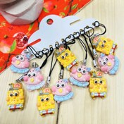 تصویر آویز موبایل و فلش پاتریک و باب اسفنجی کیوت 