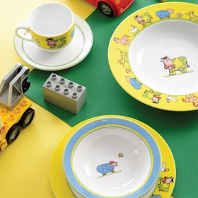 تصویر سرویس چینی زرین 1 نفره کودک مزرعه (5 پارچه) Zarin Iran ItaliaF Farm 5 Pieces Porcelain Kid Dinnerware Set