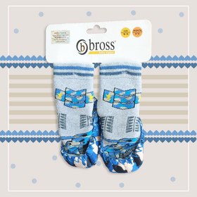 تصویر جوراب کفشی نوزادی پسرانه‎ - طرح1 Baby shoe socks for boys