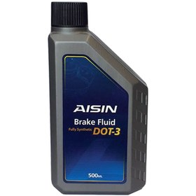 تصویر روغن ترمز DOT3 آیسین مدل AISIN Brake Fluid DOT-3 نیم لیتری ا AISIN Brake Fluid DOT3 500ml AISIN Brake Fluid DOT3 500ml