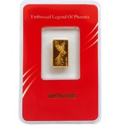 تصویر شمش طلا 24 عیار 0.1 گرمی ایران شمش مدل سیمرغ Iran Shemsh 24 Karat 0.1 Gram Gold Bullion - Simorgh