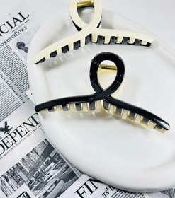 تصویر کلیپس گره ای دورنگ - کرم 