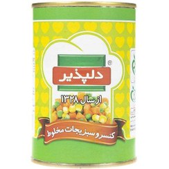 تصویر کنسرو سبزیجات مخلوط دلپذیر ۴۲۰ گرم 