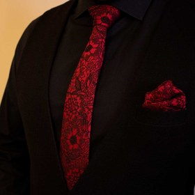 تصویر کراوات و دستمال جیب مدل آوین ا Avin Men's Tie and Handkerchief Set Avin Men's Tie and Handkerchief Set