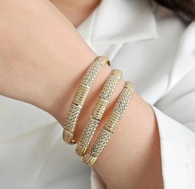 تصویر النگو نقره کپی طلا کد 111 