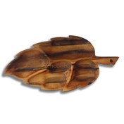 تصویر قیمت و خرید اردو خوری چوبی کوچک طرح برگ مدل T0147S - چوبی سرا 