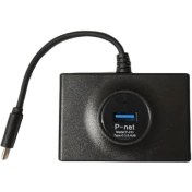 تصویر هاب 4 پورت USB-C پی نت مدل P-233 