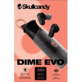 تصویر هدفون بی‌سیم Skullcandy Dime Evo، باتری 36 ساعته، میکروفون، با آیفون اندروید و دستگاه‌های بلوتوث کار می‌کند Skullcandy Dime Evo in-Ear Wireless Earbuds, 36 Hr Battery, Microphone, Works with iPhone Android and Bluetooth Devices