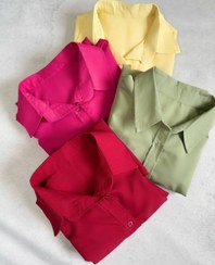 تصویر شومیز زنانه نیسا نادری چین‌دار رنگ مشکی 