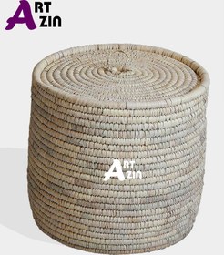 تصویر سطل برنج خیلی بزرگ حصیری یا سبد لباس رخت چرک - کد: 274 