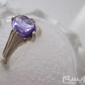 تصویر یاقوت لعل بنفش شفاف بسیارزیبابارکاب چهارچنگ 