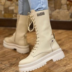 تصویر چکمه زمستانی ساق بلند مدل بوت تامی کرم - 3 Tommy cream high leg winter boots