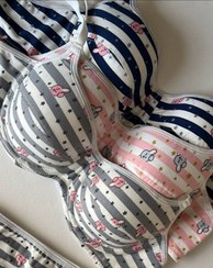 تصویر سوتین نخی فنردار آنیت Anit - طرح راه راه خرگوشی- کد 2025 