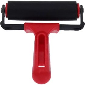 تصویر غلطک چاپ دسته قرمز غلطک چاپ دسته قرمز 10 سانت و ۱۵ سانت مناسب چاپ روی لینو