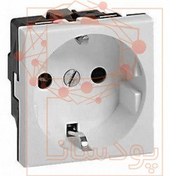 تصویر پریز برق لگرند ارت دار سفید و قرمز 