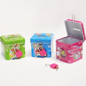 تصویر قلک فلزی مربعی 