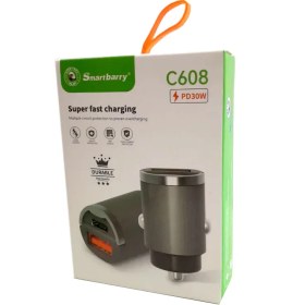 تصویر شارژر فندکی خودرو اسمارت بری مدل C608 
