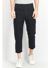 تصویر شلوارک مردانه با طراحی جیب کارگو، مشکی برند jack & jones Men Tapered Fit Cargo Pocket Pants, Black