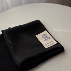 تصویر مینی اسکارف مشکی ساتن 