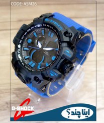 تصویر ساعت مچی مردانه جیشاک آبی دو زمانه ساعت GSHOCK کد ASM26 