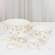 تصویر ست سرامیکی پذیرایی دستساز 4 تکه مدل کاسه ماگ طرح آبان