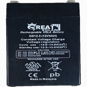 تصویر باتری یو پی اس 5 آمپر یوروتک Great 12 volt 5 amp battery