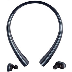 تصویر هدفون‌های بلوتوث بی‌سیم LG TONE FREE HBS-F110 با بند شارژر – مشکی LG TONE FREE HBS-F110 Wireless Bluetooth Earbuds with Charging Neckband – Black