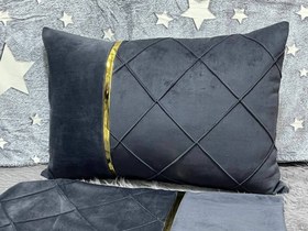 تصویر روبالشی مخمل تک نوار کد 005 برند خوشنام هگمتان یک جفتی - 6 جفت (دوازده عدد) 