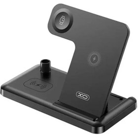 تصویر شارژر وایرلس ۱۵ وات ایکس او مدل WX033 چهار کاره 