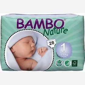 تصویر پوشک نوزاد برند بامبو نیچر Bambo nature diapers size1 