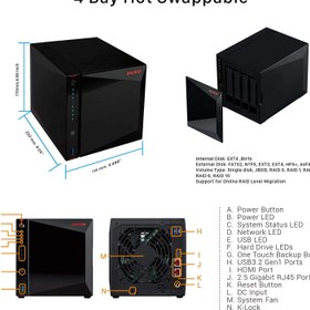 تصویر هارد دیسک 4 گیگابایت Asustor 4 bay NAS مدل AS5304T -ارسال 7الی10روز کاری - ارسال 20 روز کاری 