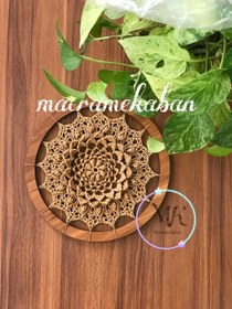 تصویر ست دیوارکوب ماندالا بافی با قلاب قطر ۱۵/۱۵/۲۰/۲۵ crochet wall hanging