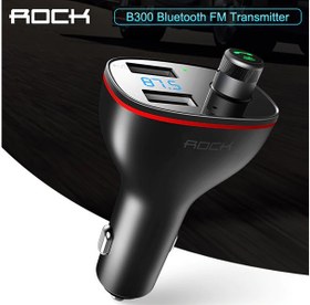 تصویر شارژر فندکی و پخش کننده بلوتوث راک مدل B300 Bluetooth FM Transmitter با قابلیت مکالمه 