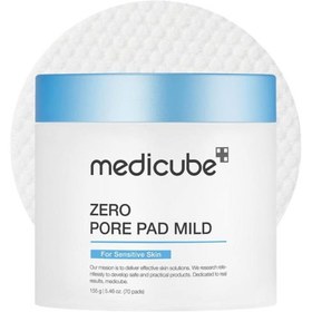 تصویر تونر پد کوچک کننده منافذ پوست های حساس مدی کیوب Medicube Zero Pore Pad Mild 155g 