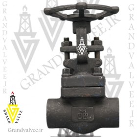 تصویر شیرفلکه کشویی 1 اینچ فولادی کلاس 800 جوشی GATE VALVE 1" #800 A105 SW