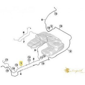 تصویر لوله بنزین مخزن سوخت بی ام و X6 سال های 2006 تا 2013 (اورجینال) - 16117164397 
