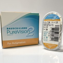 تصویر لنز پیورویژن2 بوش اندلومب توریک (آستیگمات دار) فصلی ( Pure Vision 2 ) 