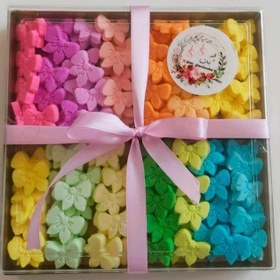 تصویر قند تزیینی شکلاتی وانیلی رنگی فانتزی میوا ای ۴۳۰گرمی - نسترن 