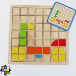 تصویر پازل موزاییکی چوبی ۱۲۰ قطعه مناسب خردسال و کودک 