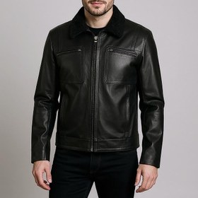 تصویر کت چرم مردانه چرم مشهد مدل K0628 