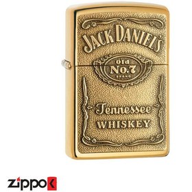 تصویر فندک اورجینال بنزینی زیپو مدل Zippo 254B JACK DANIEL EMBLEM Zippo 254B JACK DANIEL EMBLEM