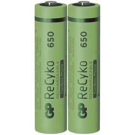 تصویر باطری شارژی 4 تایی 650 میلی آمپر GP ReCyko AAA 4 GP ReCyko battery 650mAh AAA (4 battery pack)