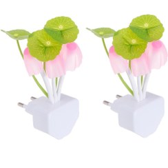 تصویر چراغ خواب طرح قارچی مدل cmgarchi222 بسته 2 عددی نارنجی مدل 508283 