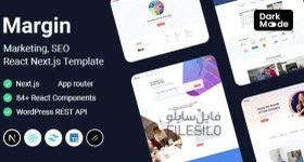 تصویر قالب Margin قالب React Next js + هدلس وردپرس 