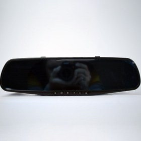 تصویر دوربین ثبت وقایع مدل آینه وسط DVR دش‌کم مانیتور کنار | Dashcam mid mirror model DVR 